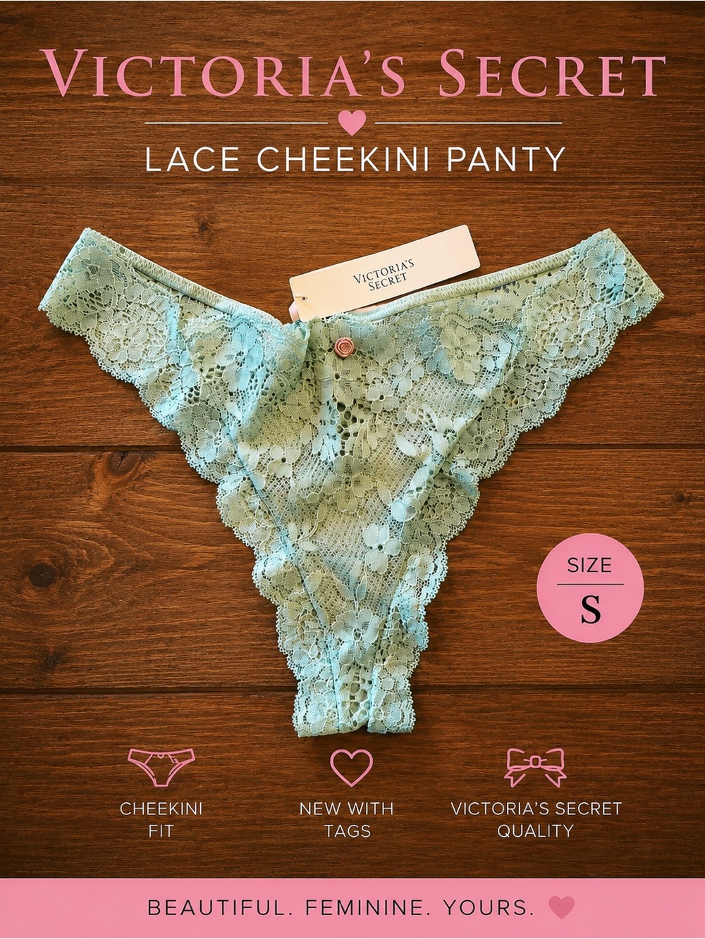 Victoria's Secret Lace Bikini Panty - Mint